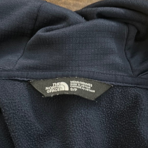 The North Face Men's Small Black and Blue Camouflage Jacket with Hood - Picture 4 of 4